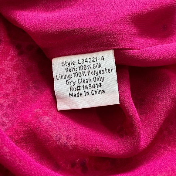 Johnny Was Vesna Pink Floral Print Short Sleeve Silk Mini Dress Size Small - Picture 8 of 9